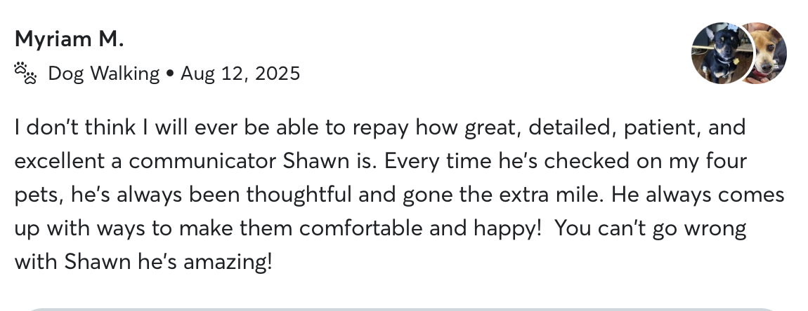 Quote from a happy pet parent